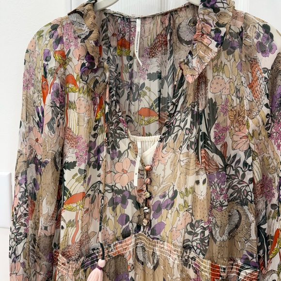 Anthropologie The Marais Printed Chiffon Maxi Dress - Picture 7 of 9